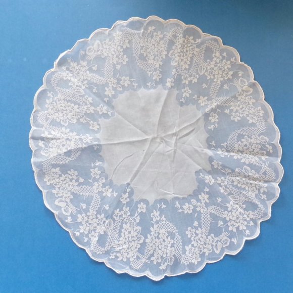 Vintage Floral Sheer Ladies Handkerchiefs 2380 - Picture 4 of 8